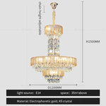 Crystal Chandelier: Postmodern Multi-layer Luxury for Living Room, Hotel Lobby, and Villa