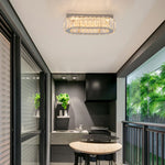 Modern Crystal Oval LED Ceiling Chandelier for Living Room, Dining Room, Bedroom