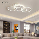 White Gold LED Chandelier for Living Room Study Parlor, Modern Indoor Lighting