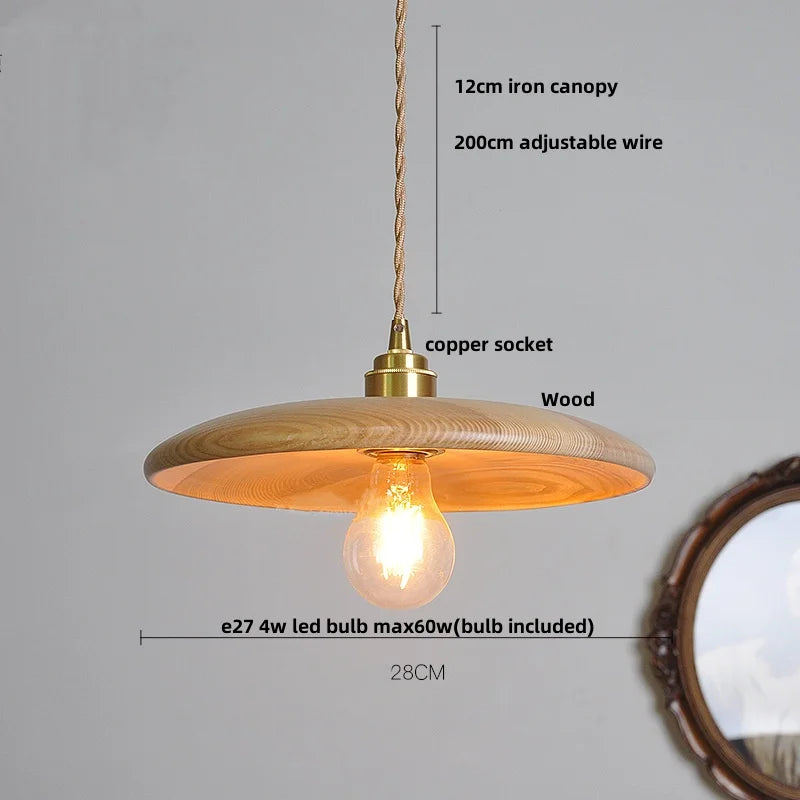 Nordic LED Pendant Lamp Copper Socket Adjustable Hanging Light