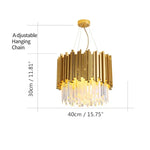 Gold Black Crystal Chandeliers LED Ceiling Light for Luxe Living & Hospitality