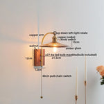Amber Glass LED Wall Lamp for Modern Nordic Home Decor