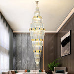 Nordic Modern Luxury Crystal Ceiling Chandelier for Foyer Hotel Stairwell Villa