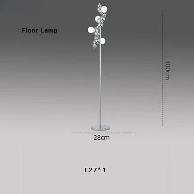 Dimmable LED Hanging Pendant Light for Living Room - Gold Silver Luminaire