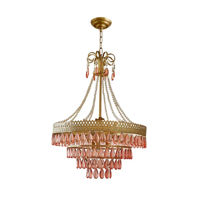 Crystal Water Drop Chandelier for Kitchen Dining Room
