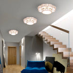 Flower Crystal LED Ceiling Lamp Chandelier Light for Home Hotel Living Room
