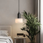 Iron Marble LED Pendant Light Fixture Modern Hanging Lamp Interior Decor