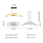 Wabi Sabi Fabric Pendant Light for Dining Room and Bar Decor