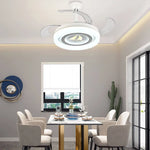 Modern Minimalist LED Ceiling Fan Light with Remote Control