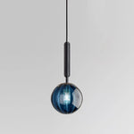 Glass Ball Pendant Lamp LED Hanging Light for Minimalist Living Room