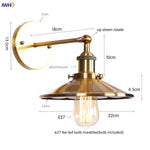 Vintage LED Pull Chain Wall Lights, Industrial Retro Iron Aisle Bedside Lamp
