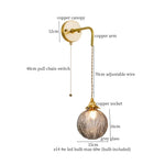 Afralia™ Grey Glass LED Wall Lamp Bedroom Living Room Loft Modern Copper Wandlamp