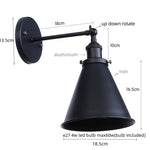 Vintage LED Pull Chain Wall Lights, Industrial Retro Iron Aisle Bedside Lamp