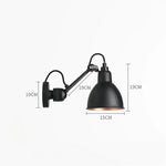 Gras BL Wall Lamp: Adjustable Chrome Long Arm Reading Light