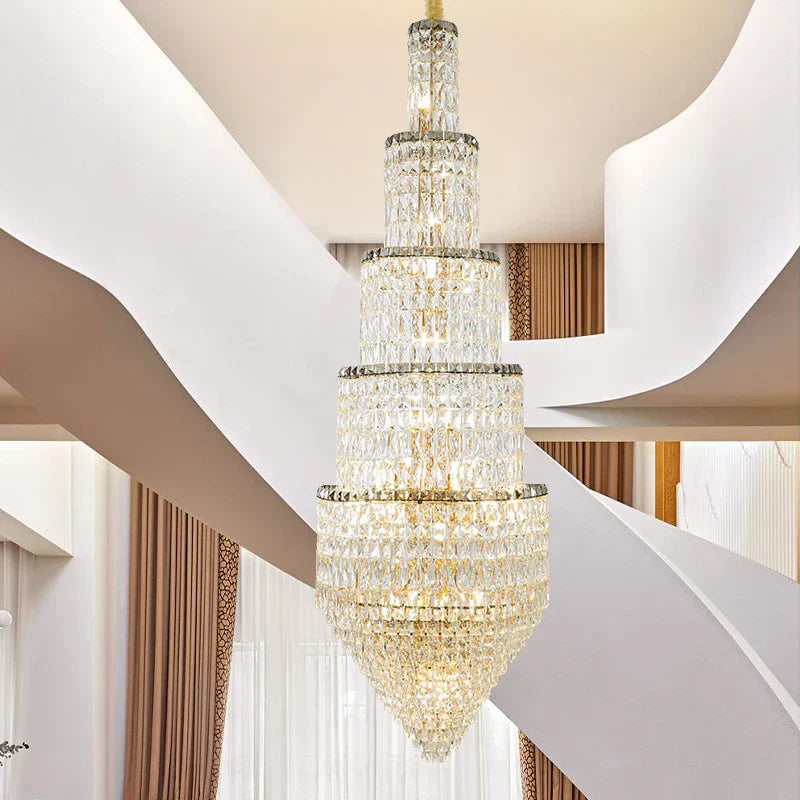 Crystal Loft Chandelier for Elegant Living Spaces