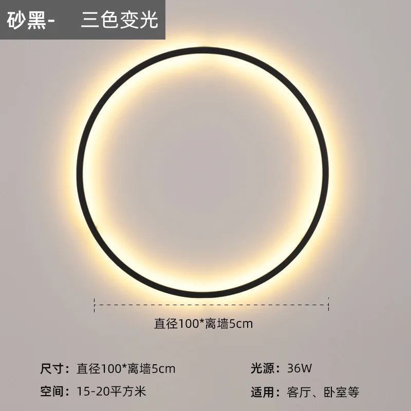 LED Wall Circle Lights for Bedroom Living Room Aisle Stairway