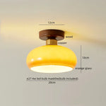 Walnut LED Ceiling Lamp Modern Indoor Lighting Fixture