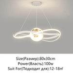 Moon LED Chandelier: Minimalist Modern Design for Living, Dining, or Bedroom Lighting