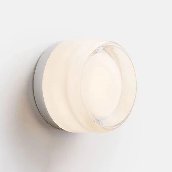 Glass Round Wall Sconce Light for Indoor Outdoor Living Bathroom Porch Decoration