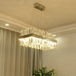 Crystal LED Pendant Light Chrome/Gold Luxury Chandelier for Kitchen Living Room.