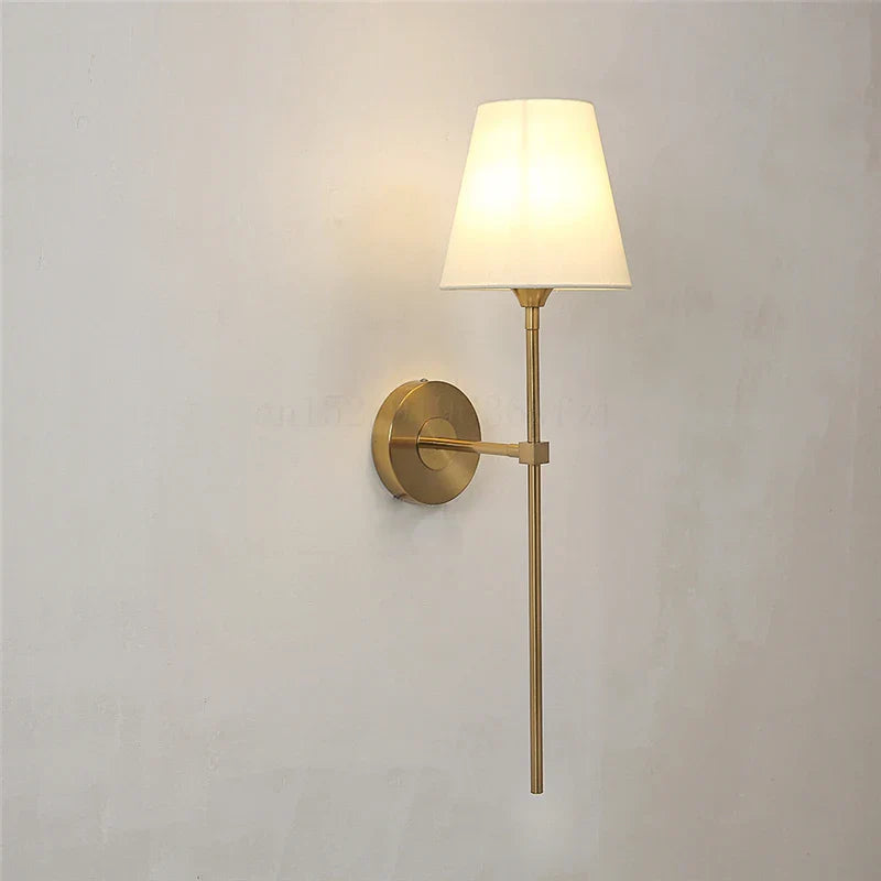 Flared White Wall Sconce Lamp for Bedroom, Bathroom & Mirror Lighting