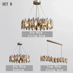 Kristal 2024 Chandelier LED Light for Dining and Living Room Decor