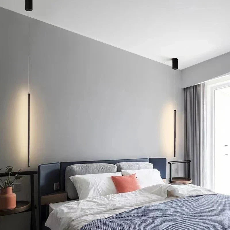 Modern LED Strip Pendant Light Minimalist Living Room Chandelier