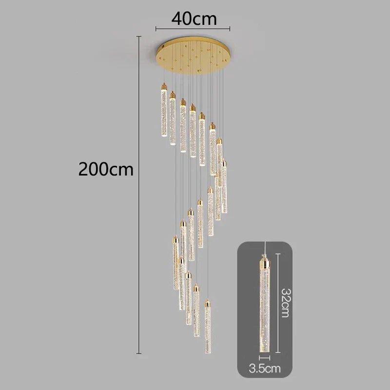 Nordic Home Decoration Stair Chandelier Living Room Dining Ceiling Light