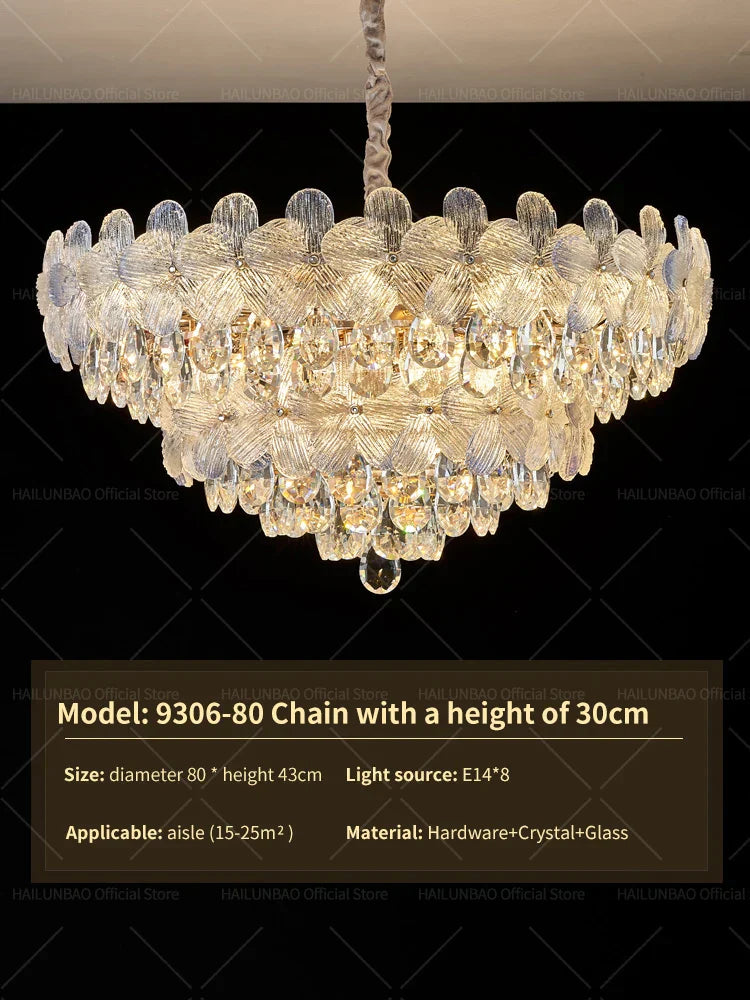Crystal Chandelier: French Cream Style Light Luxury for Living Room and Master Bedroom