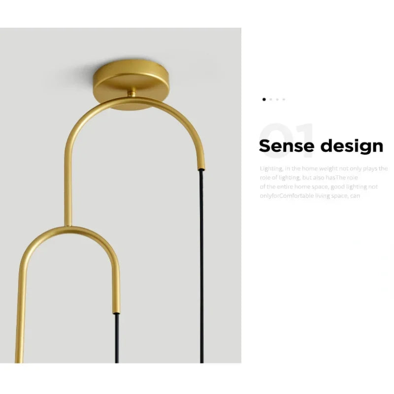 Modern LED E14 Pendant Chandelier for Dining Living Room Creative Black Gold Lighting Fixtures