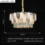 Retro Leaf Crystal Chandelier: Luxury Postmodern Living Room Lighting