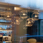 Nordic Mickey LED Glass Ball Pendant Light for Home Decor and Kitchen Lighting