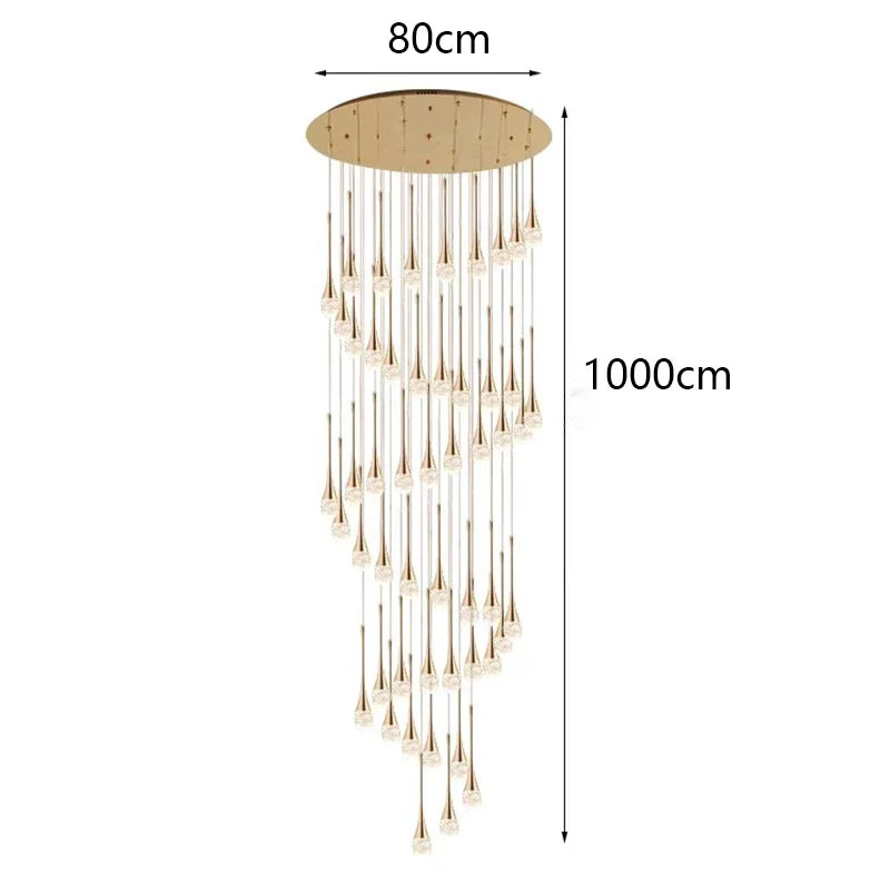 Nordic Home Decor Stair Chandelier Living Dining Pendant Ceiling Light by Afralia™