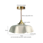 Afralia™ Cream Glass Copper LED Pendant Lamp for Kitchen Bedroom Living Room