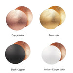 Rotatable Solar Eclipse LED Wall Lights in Black Gold Texture