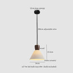 Nordic White Ceramic LED Pendant Light for Modern Living Spaces