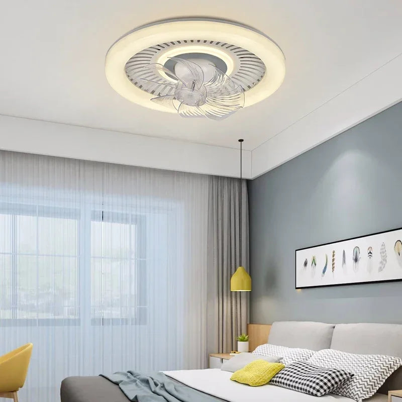360 Rotating Air Supply LED Ceiling Fan with Quiet DC Motor.