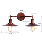 Adjustable Rustic LED Wall Lamp Antique Industrial Style Iron Vintage Lightings