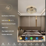 Gold Crystal Ceiling Chandelier: Luxury Modern LED Pendant for Home Décor
