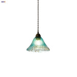 Blue Glass LED Pendant Lights Adjustable Hanging Lamp Luminaire