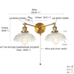 Vintage Loft Art Glass Wall Lamp - LED Study Aisle Bedside Light
