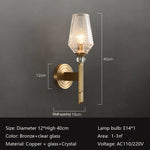 Palermo Copper & Glass Contemporary Wall Sconce
