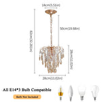Crystal Led Pendant Light Modern Chandelier Ceiling Lamp for Living Room