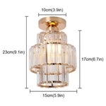 Modern Crystal Chandelier Flush Mount Ceiling Light for Bedroom Hallway Office