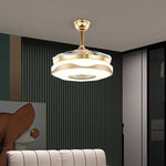 42" Gold Bluetooth Ceiling Fan Light with Remote & RGB Color Control