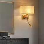 Nordic LED Bedroom Wall Light with Switch, Adjustable Hose Spotlight