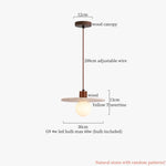 Yellow Travertine LED Pendant Lighting for Living Room Decor