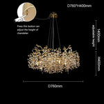Large Crystal Chandelier for Dining Room - Nordic LED Island Hanging Light