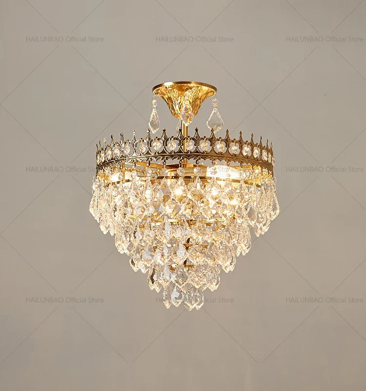 Crystal Chandelier: Modern Luxury Lighting for Dining, Bedroom, and Living Room