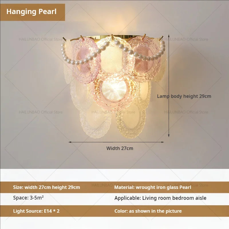 Luxe Crystal Glass Wall Lamp for Aisle, Living Room, Bedroom & Corridor Lighting